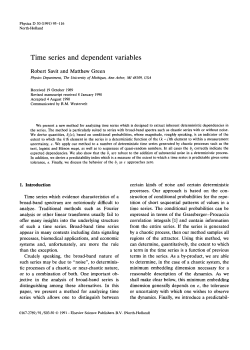 Time series and dependent variables - Deep Blue