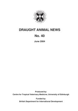 DRAUGHT ANIMAL NEWS No. 40 - The Royal (Dick) School of