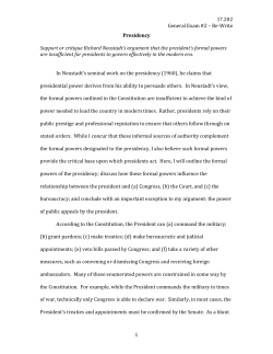 Presidency - MIT OpenCourseWare