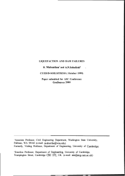 LIQUEFACTION AND DAM FAILURES B