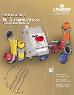 Pin and Sleeve Devices Product Bulletin