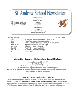 Attention Seniors: College Fair Carroll College