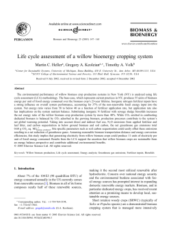 Life cycle assessment of a willow bioenergy cropping