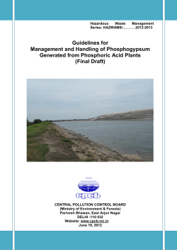 Guidelines for Management and Handling of