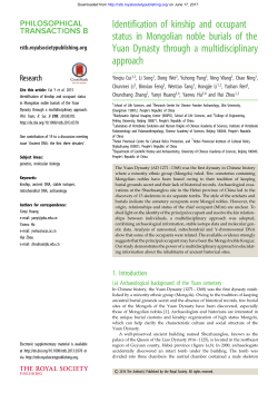 Identification of kinship and occupant status in Mongolian noble