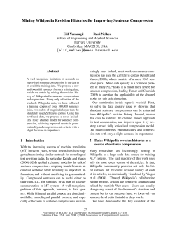 Mining Wikipedia Revision Histories for Improving Sentence