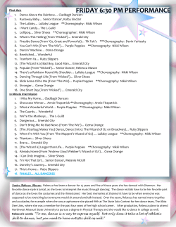 First Act: 1. Dance Above the Rainbow&hellip; Claddagh Dancers 2