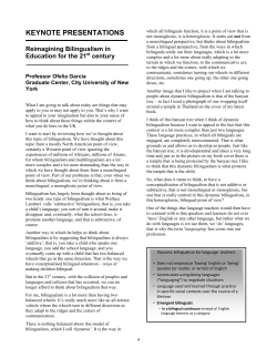 Reimagining bilingualism in education for the 21st century