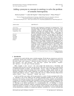 Adding synonyms to concepts in ontology to solve the problem of