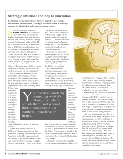 Strategic Intuition - Columbia Business School