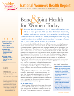 Bone Joint Health for Women Today