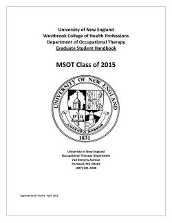 Occupational Therapy - University of New England