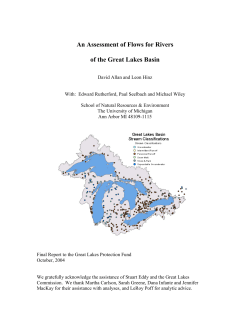 An Assessment of Flows for Rivers of the Great Lakes Basin