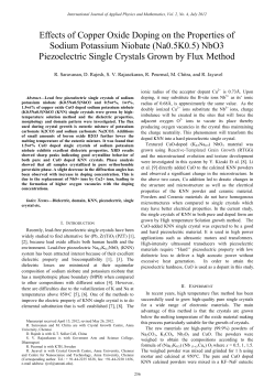 (Na0.5K0.5) NbO3 Piezoelectric Single Crystals Grow