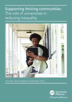 Supporting thriving communities: The role of universities in reducing