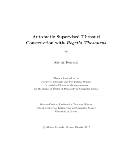 Automatic Supervised Thesauri Construction with Roget`s Thesaurus