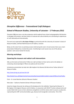 Disruptive Difference - University of Leicester