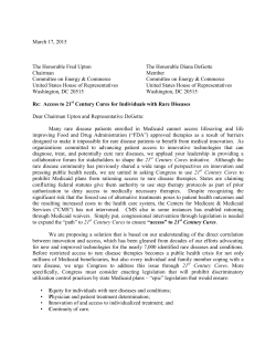 Access to 21st Century Cures for Individuals with Rare Diseases