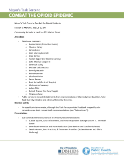 Task Force Meeting Minutes, March 8, 2017