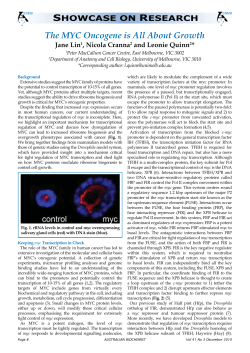 The MYC Oncogene is All About Growth