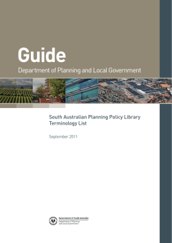 South Australian planning policy library terminology list
