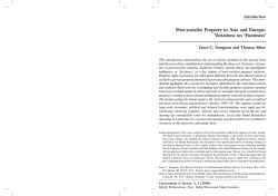 Post-socialist Property in Asia and Europe: Variations on `Fuzziness`