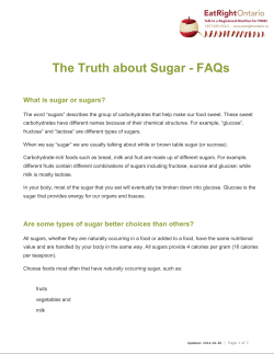 The Truth about Sugar - FAQs