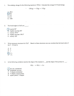 CHEM 1210 Exam #3 Dr. Kroner Practice 2 Key
