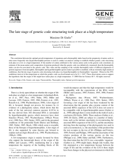 The late stage of genetic code structuring took place at a