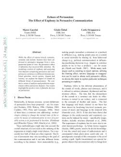 Echoes of Persuasion: The Effect of Euphony in Persuasive