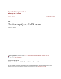 The Meaning of Judicial Self-Restraint