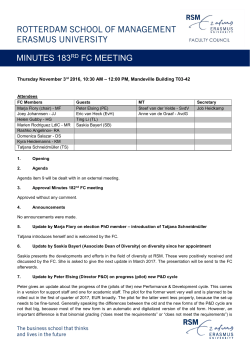 MINUTES 183RD FC MEETING