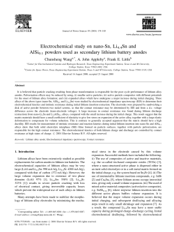 Electrochemical study on nano-Sn, Li4.4Sn and AlSi0.1 powders