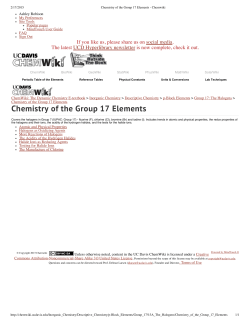 Chemistry of the Group 17 Elements - Chemwiki