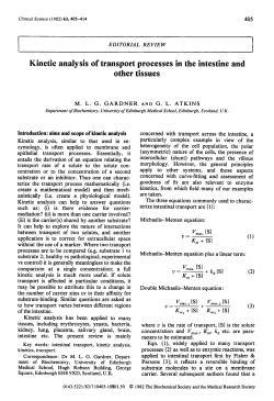 Kinetic Analysis of Transport Processes in the
