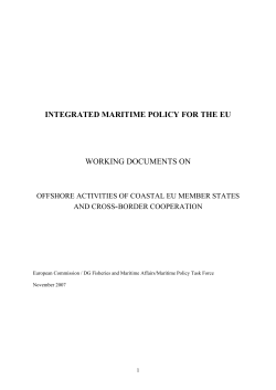 INTEGRATED MARITIME POLICY FOR THE EU WORKING