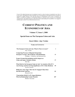 Lessons for Asia - University of Victoria