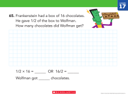 65. Frankenstein had a box of 16 chocolates. He gave 1