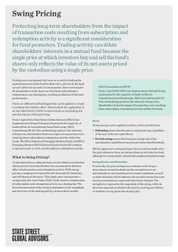 Swing Pricing - State Street Global Advisors