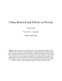 Urban Renewal and Effects on Poverty