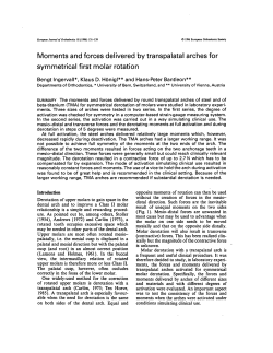 Moments and forces delivered by transpalatal arches for