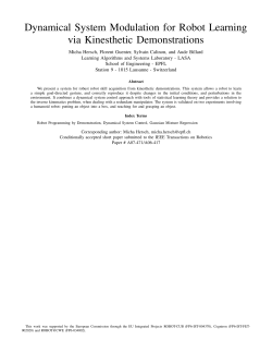 Dynamical System Modulation for Robot Learning via Kinesthetic