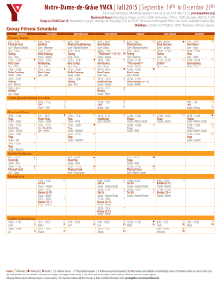 Fall 2015 | September 14th to December 20th