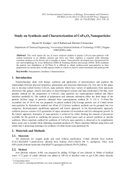 Study on Synthesis and Characterization of CoFe2O4