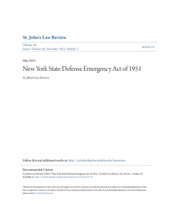 New York State Defense Emergency Act of 1951