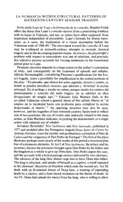 La Numancia within structural patterns of sixteenth