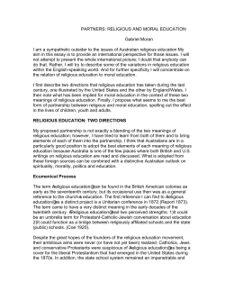 Partners: Religious and Moral Education