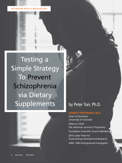 prevent the development of schizophrenia later in life