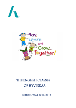 THE ENGLISH CLASSES OF HYVINK&Auml;&Auml;