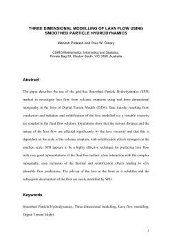 THREE DIMENSIONAL MODELLING OF LAVA FLOW USING